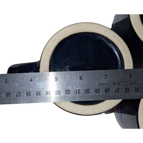 Set 3 Ceramic Gradient Blue Yellow Coffee Mugs 12 Oz Each - Picture 13 of 15